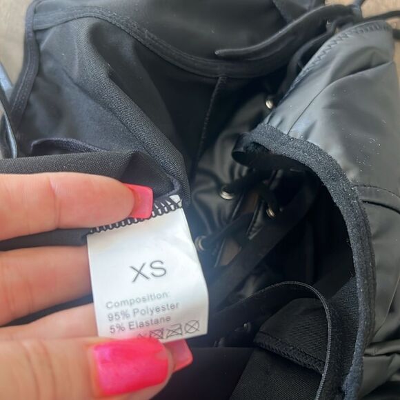 Lace-up Garter Teddy Bodysuit With 1pair Leg Ring - Picture 12 of 13